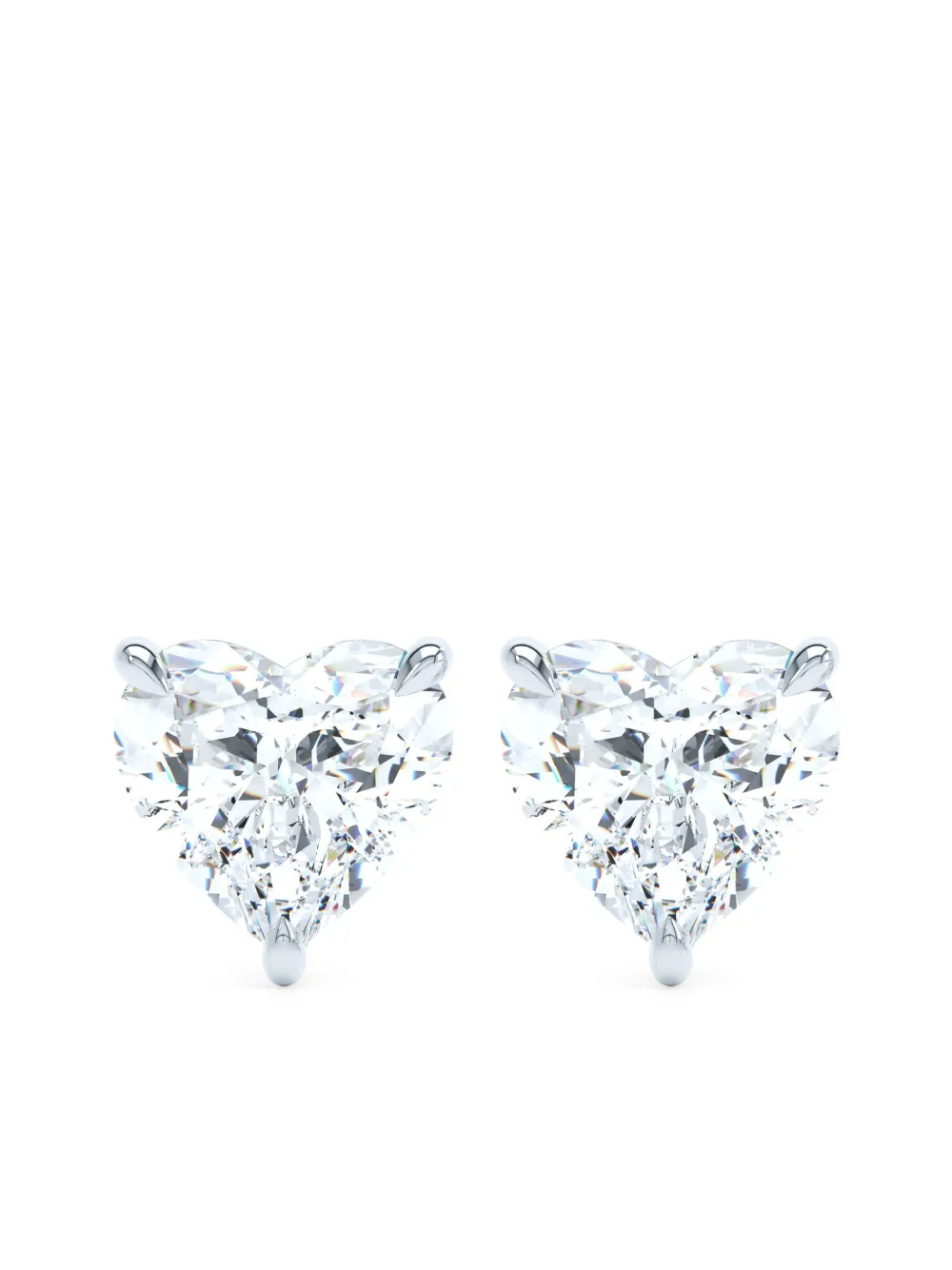 LOEV The Heart ピアス 18Kリサイクルホワイトゴールド - シルバートーン