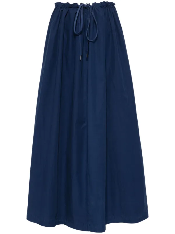 ASPESI Wrap Midi Skirt in Blue