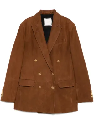 レザージャケット・コート Tagliatore 'Josie' Blazer Tagliatore Josie double-breasted Leather Blazer | Black