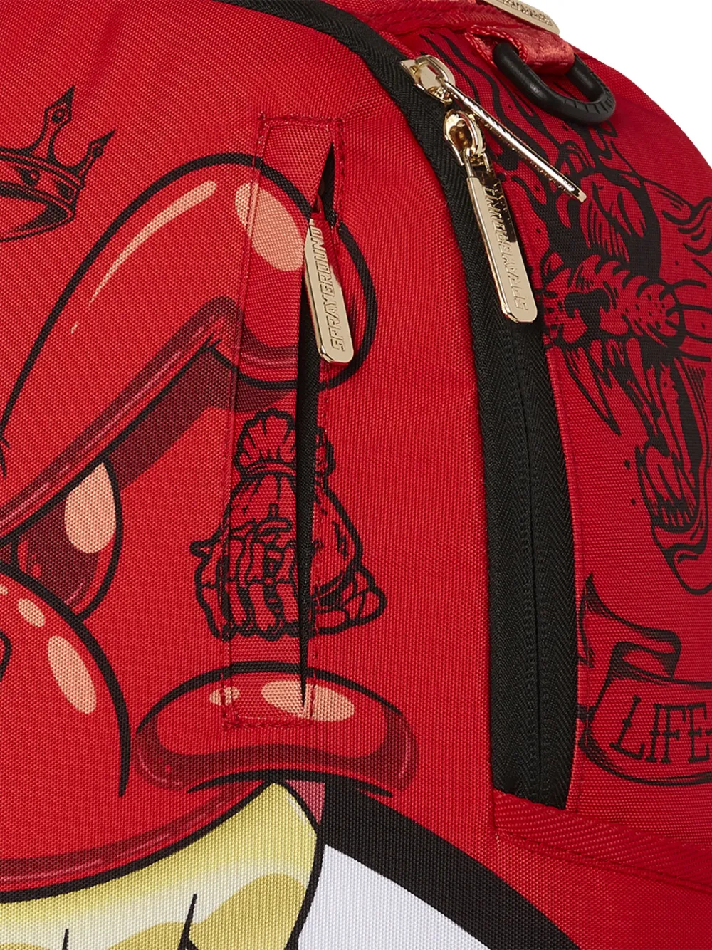 sprayground kid Diablo Big Mean Shark Bite rugzak Rood