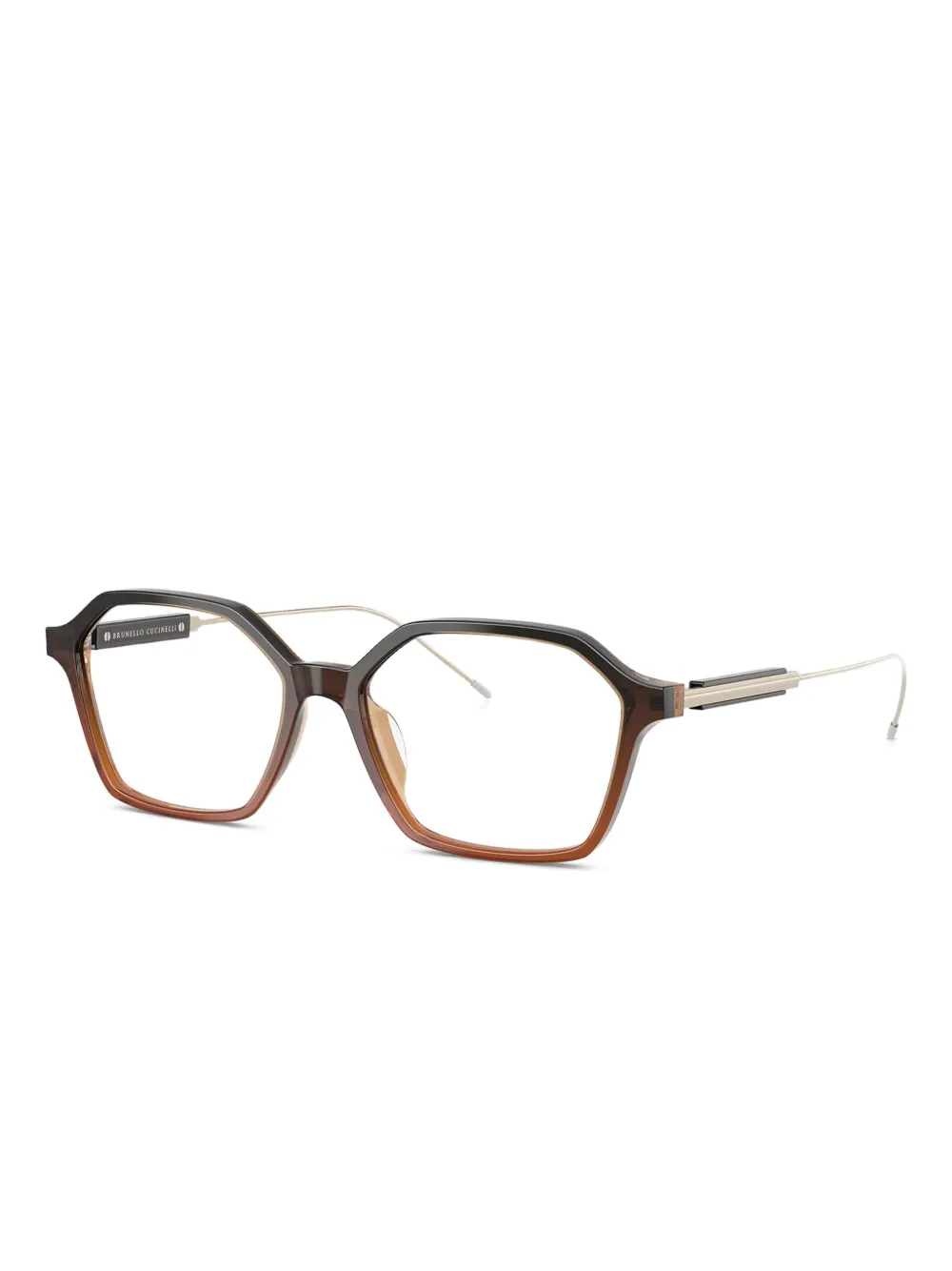 Brunello Cucinelli Bril met geometrisch montuur Zwart