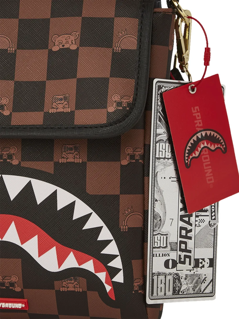 sprayground kid Leren tas Bruin