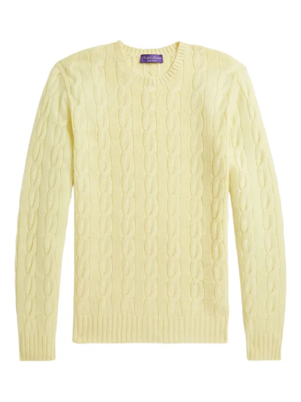 Ralph Lauren Purple Label ケーブルニット セーター | イエロー