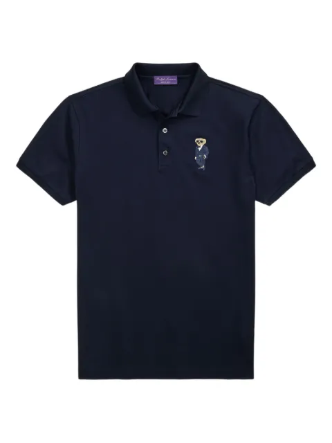 Ralph Lauren Purple Label قميص بولو مطرز بشعار الماركة