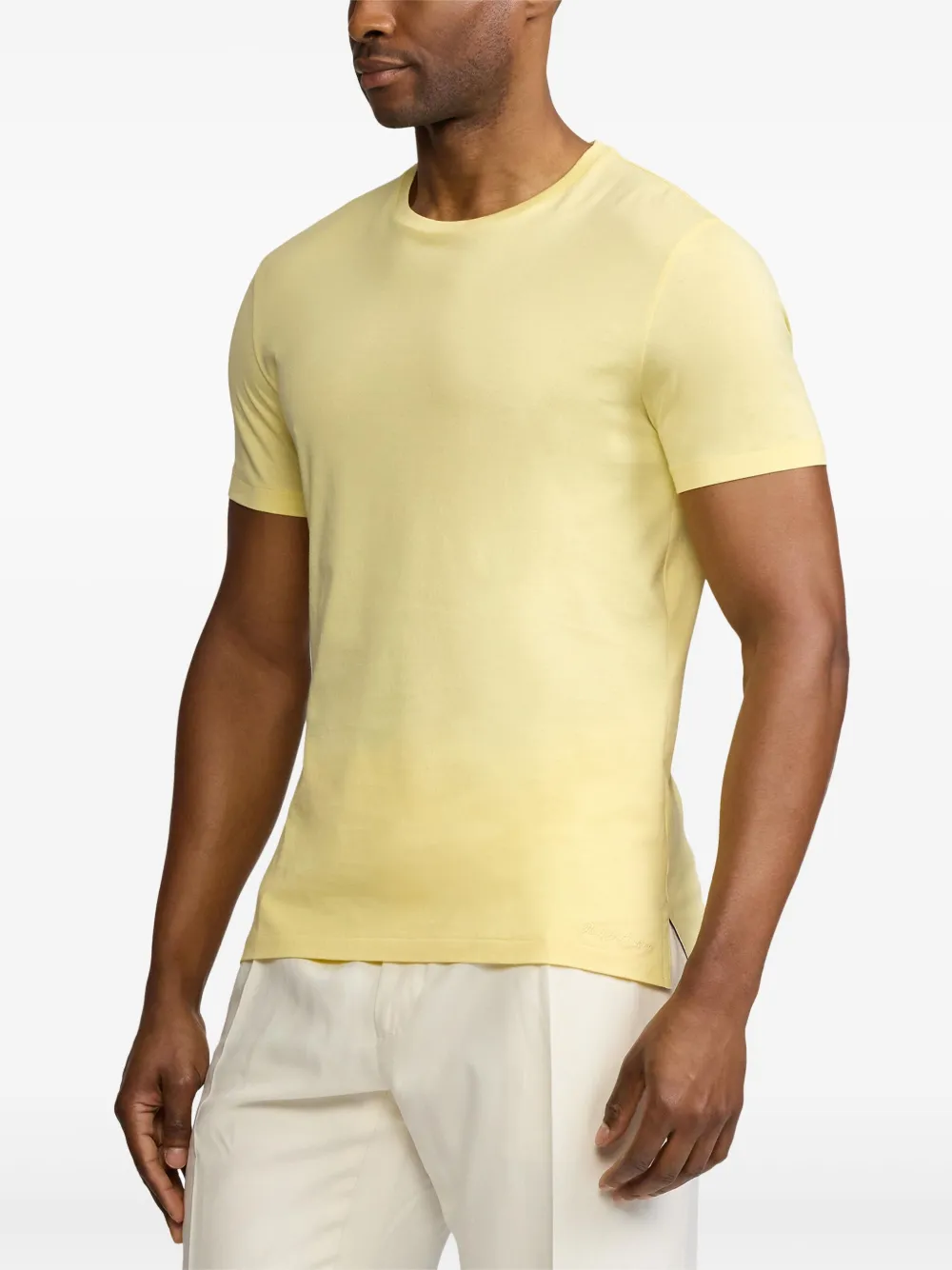 Ralph Lauren Purple Label T-shirt met ronde hals Geel