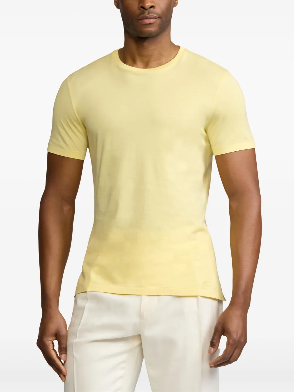 Ralph Lauren Purple Label T-shirt met ronde hals Geel