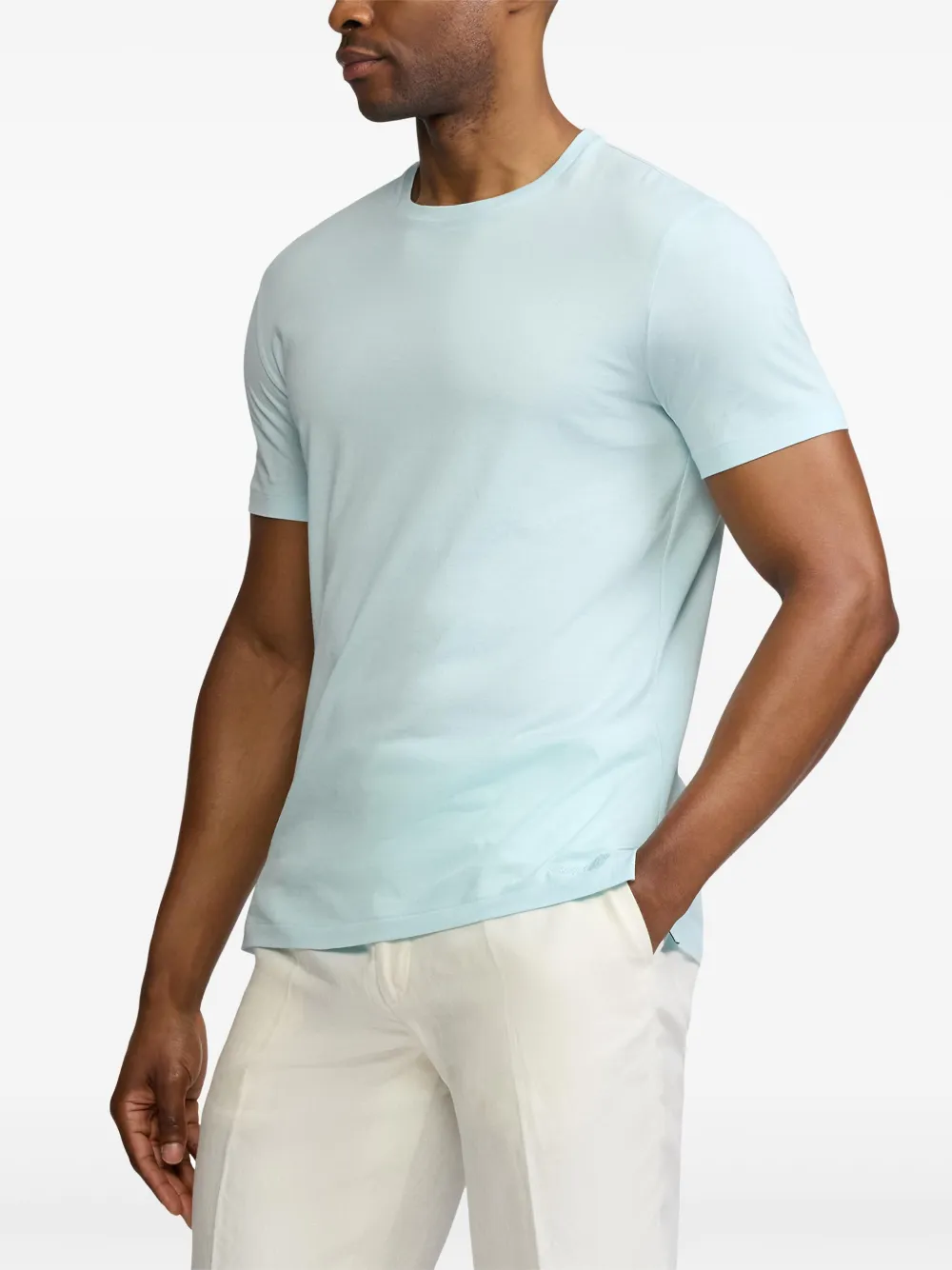 Ralph Lauren Purple Label Katoenen T-shirt Blauw
