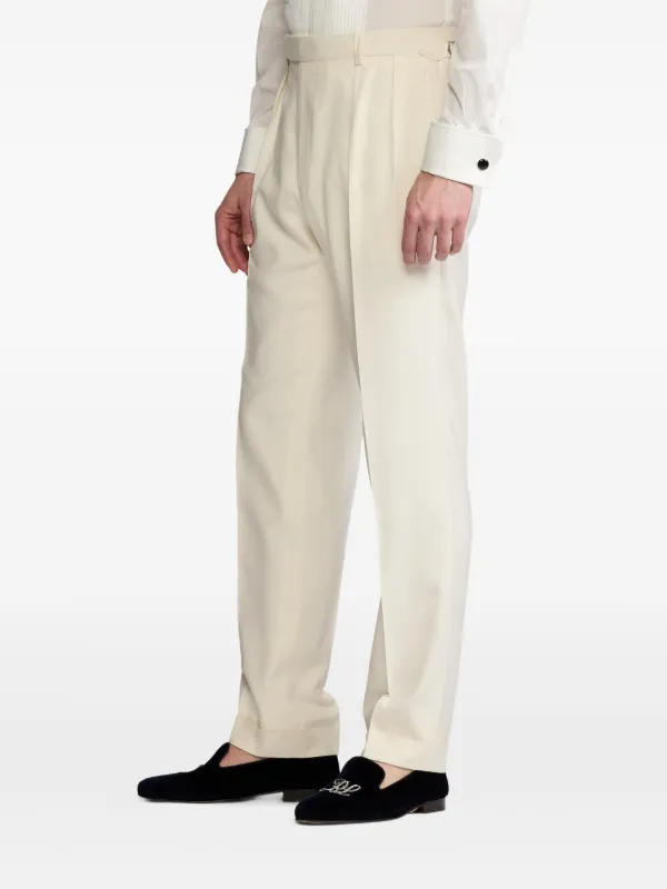 Ralph Lauren Purple Label Silk Trousers | White | FARFETCH