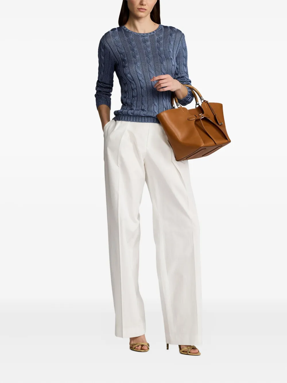 Ralph Lauren Collection Kabelgebreide trui Blauw