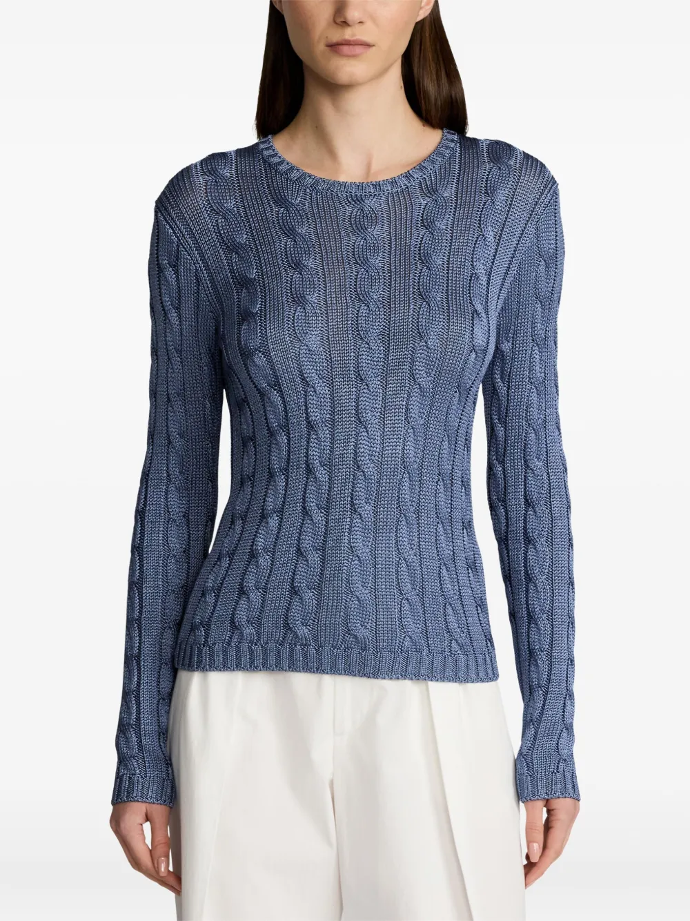 Ralph Lauren Collection Kabelgebreide trui Blauw