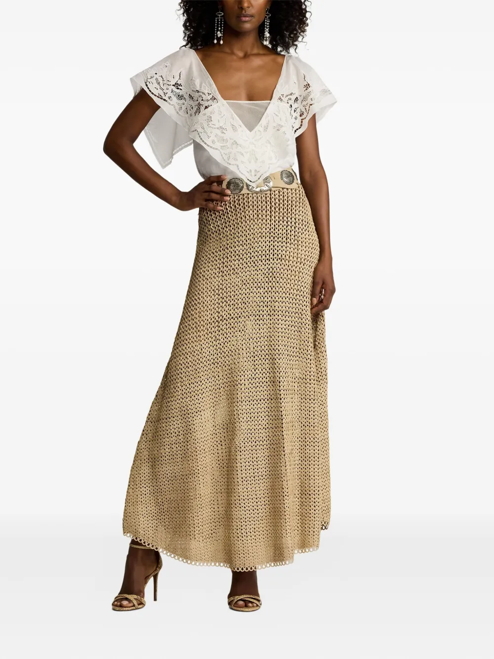 Ralph Lauren Collection Top met kant - Wit