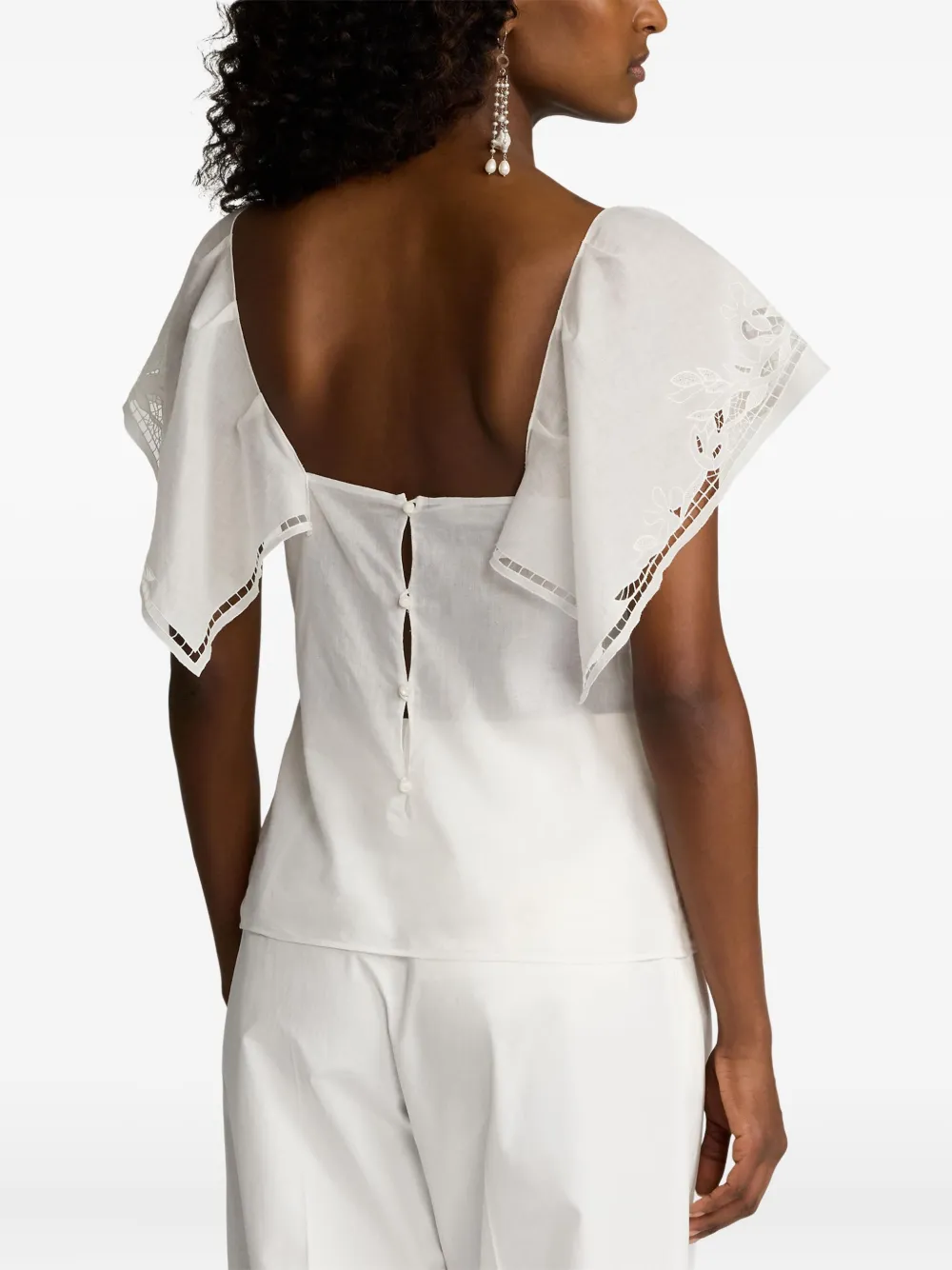 Ralph Lauren Collection Top met kant Wit