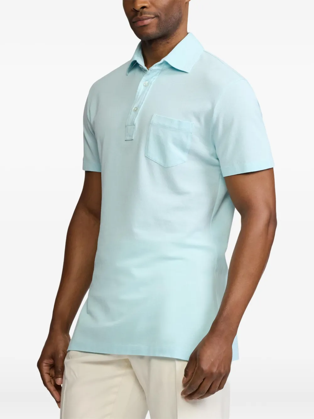 Ralph Lauren Purple Label Katoenen poloshirt Blauw