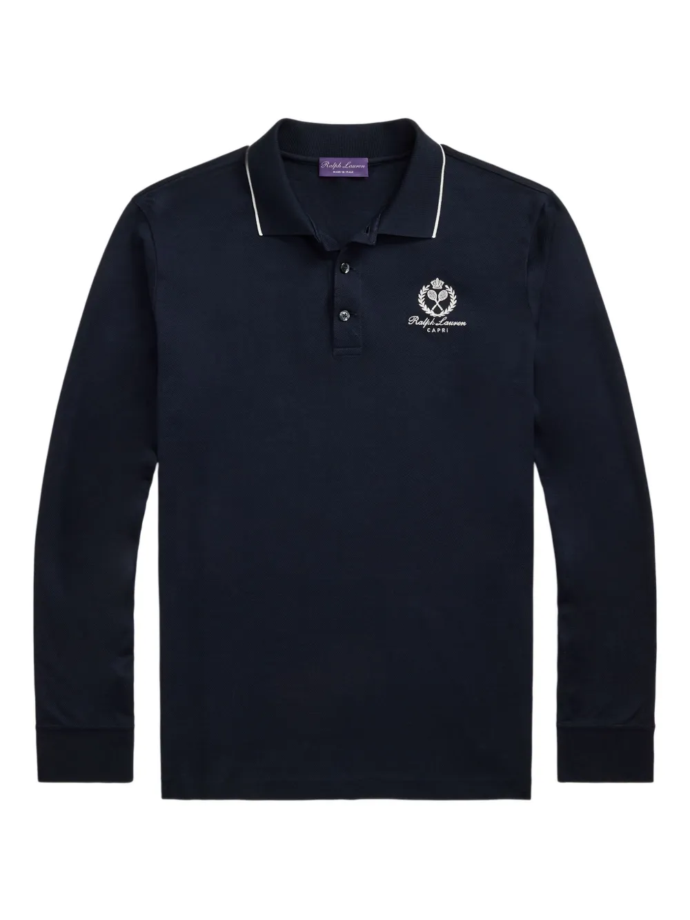 Ralph Lauren Purple Label Poloshirt met lange mouwen Blauw