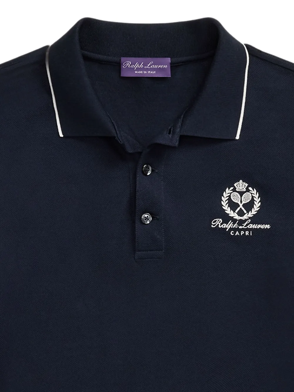 Ralph Lauren Purple Label long-sleeve polo shirt - Blauw