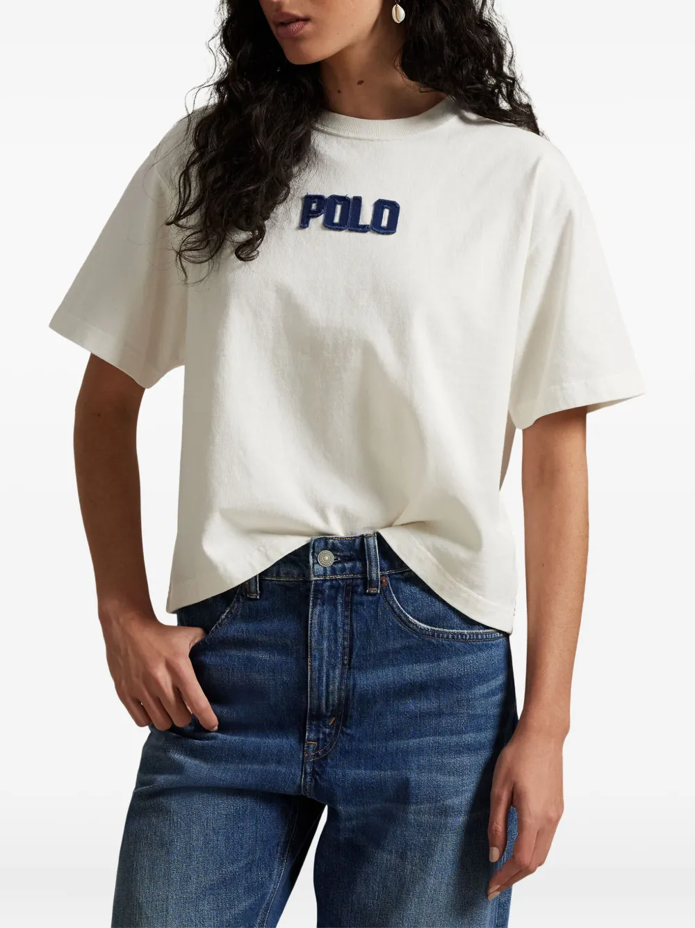 Polo Ralph Lauren T-shirt met geborduurd logo Wit