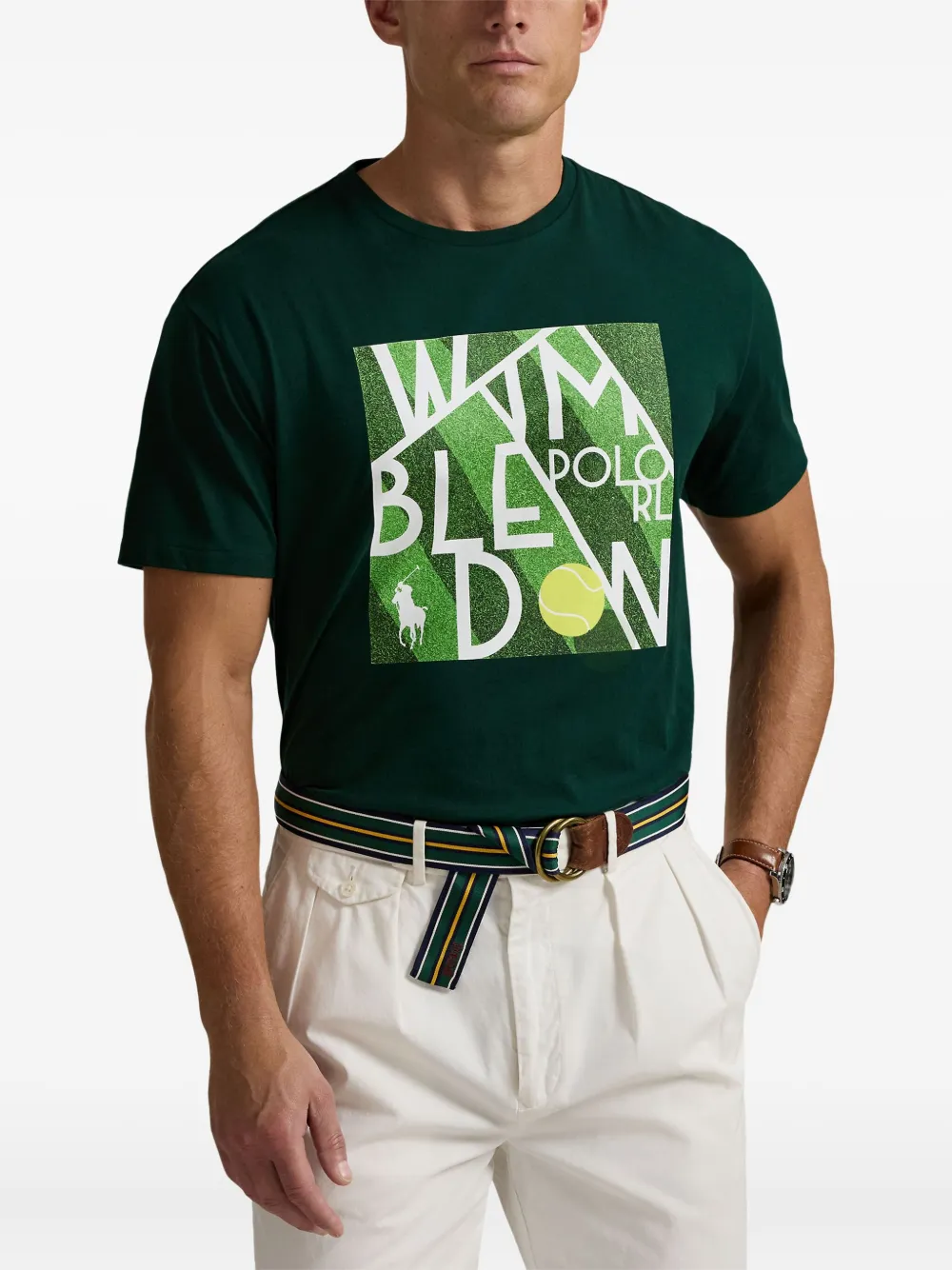 Polo Ralph Lauren x Wimbeldon T-shirt met grafische print Groen