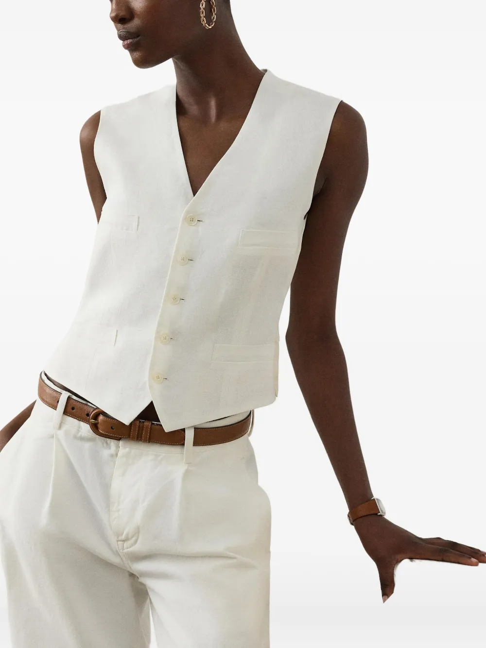Ralph Lauren Collection Button-up jack Wit