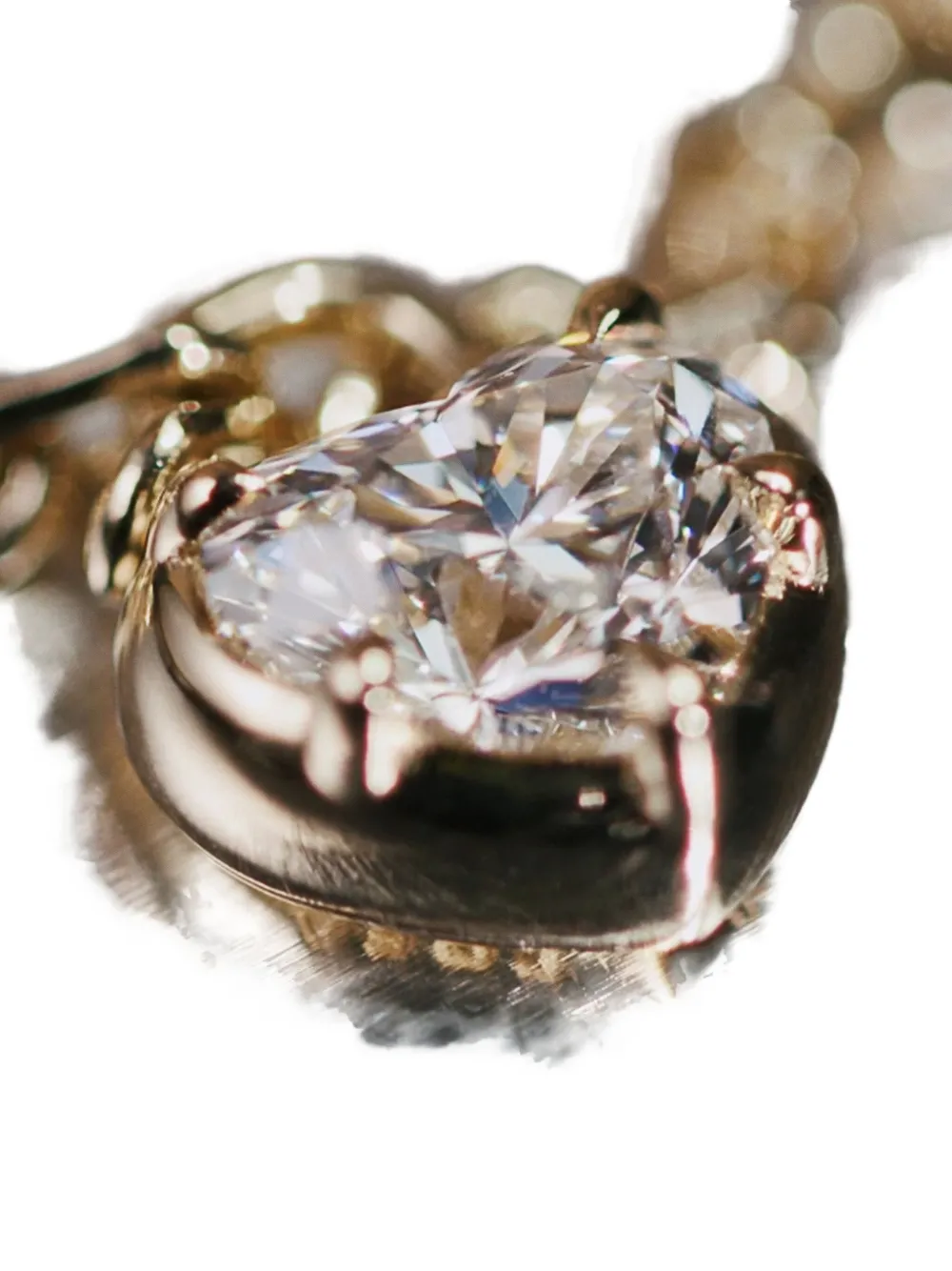 LOEV  Curve Heart Lock ダイヤモンド ネックレス 18Kリサイクルイエローゴールド | Image 2