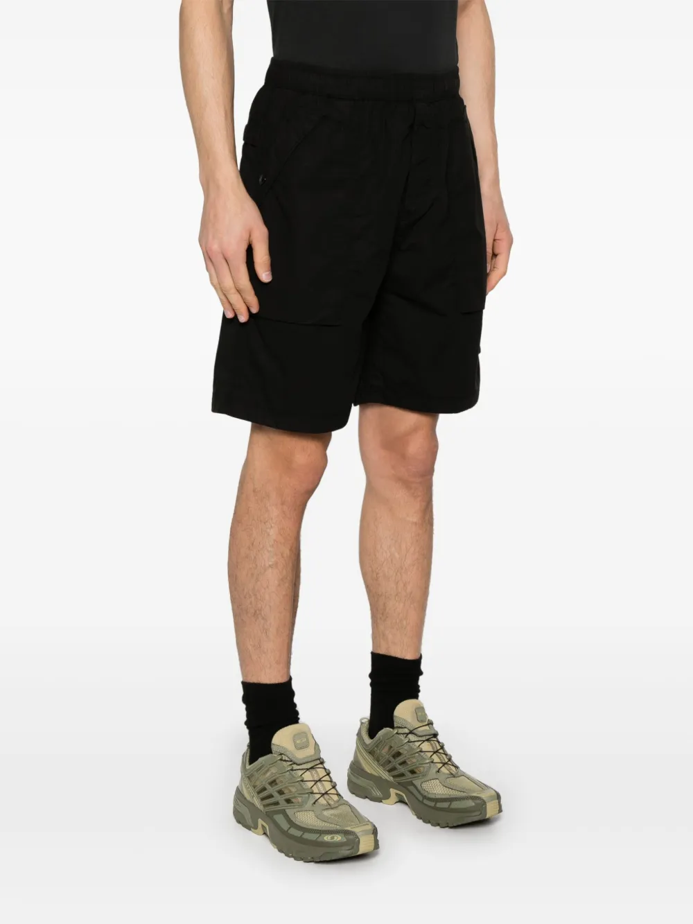 Stone Island Shorts met Compass-logopatch Zwart