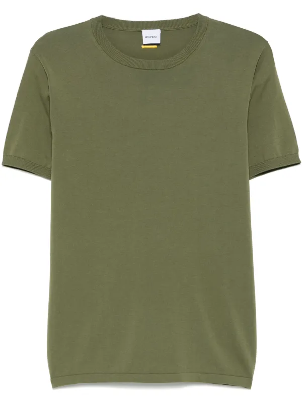 ASPESI Knitted T-shirt Green FARFETCH IN