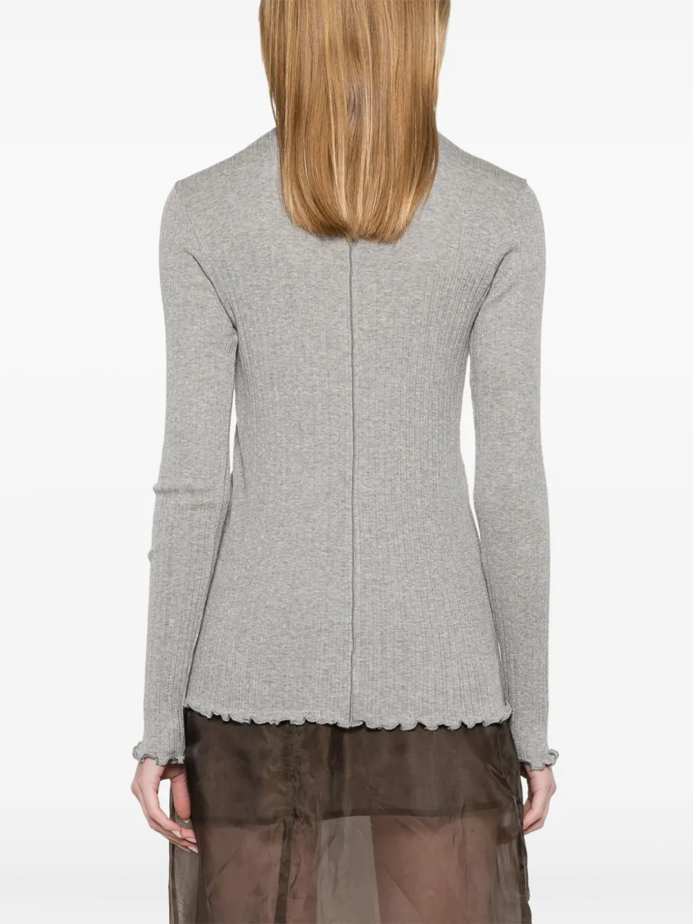 FENDI Ribgebreide top Grijs