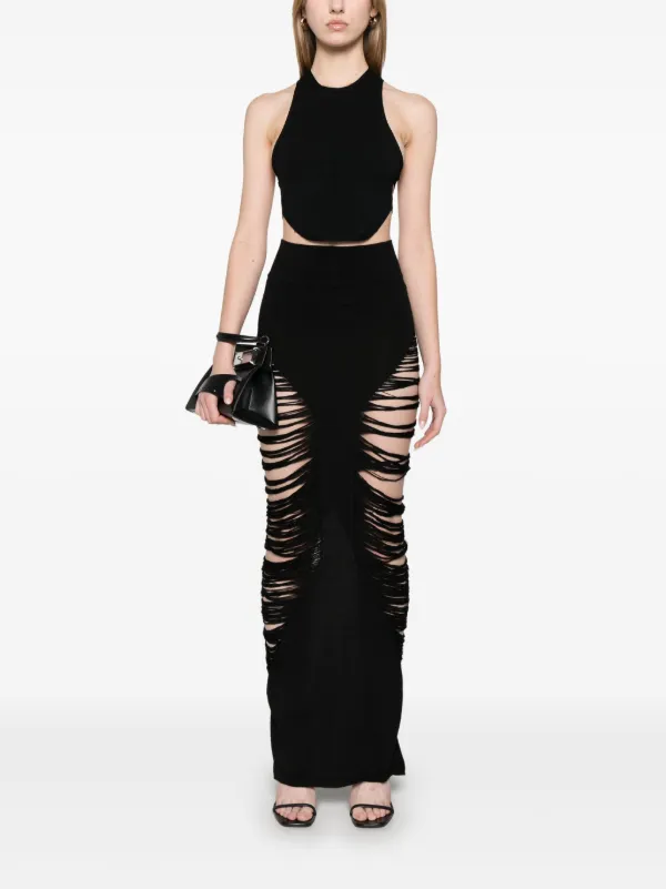 スカート RICK OWENS 'Pillar long' skirt Black  RP01E7331P RICK OWENS - Women Wool Pillar Long Skirt – Atelier New York