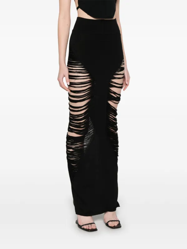 Rick Owens Pillar Maxi Skirt | Black | FARFETCH