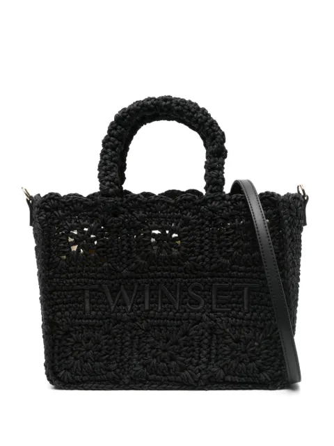 TWINSET Bohémienne crochet tote bag 