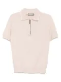 Canali cotton zipped polo shirt - Pink