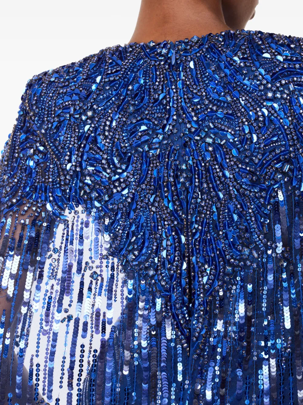 Jenny Packham Jurk verfraaid met pailletten Blauw