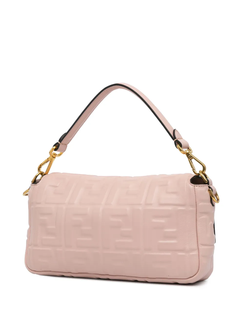 Fendi Pre-Owned 2010-2024 Zucca leren Baguette boekentas met reliëf - Roze