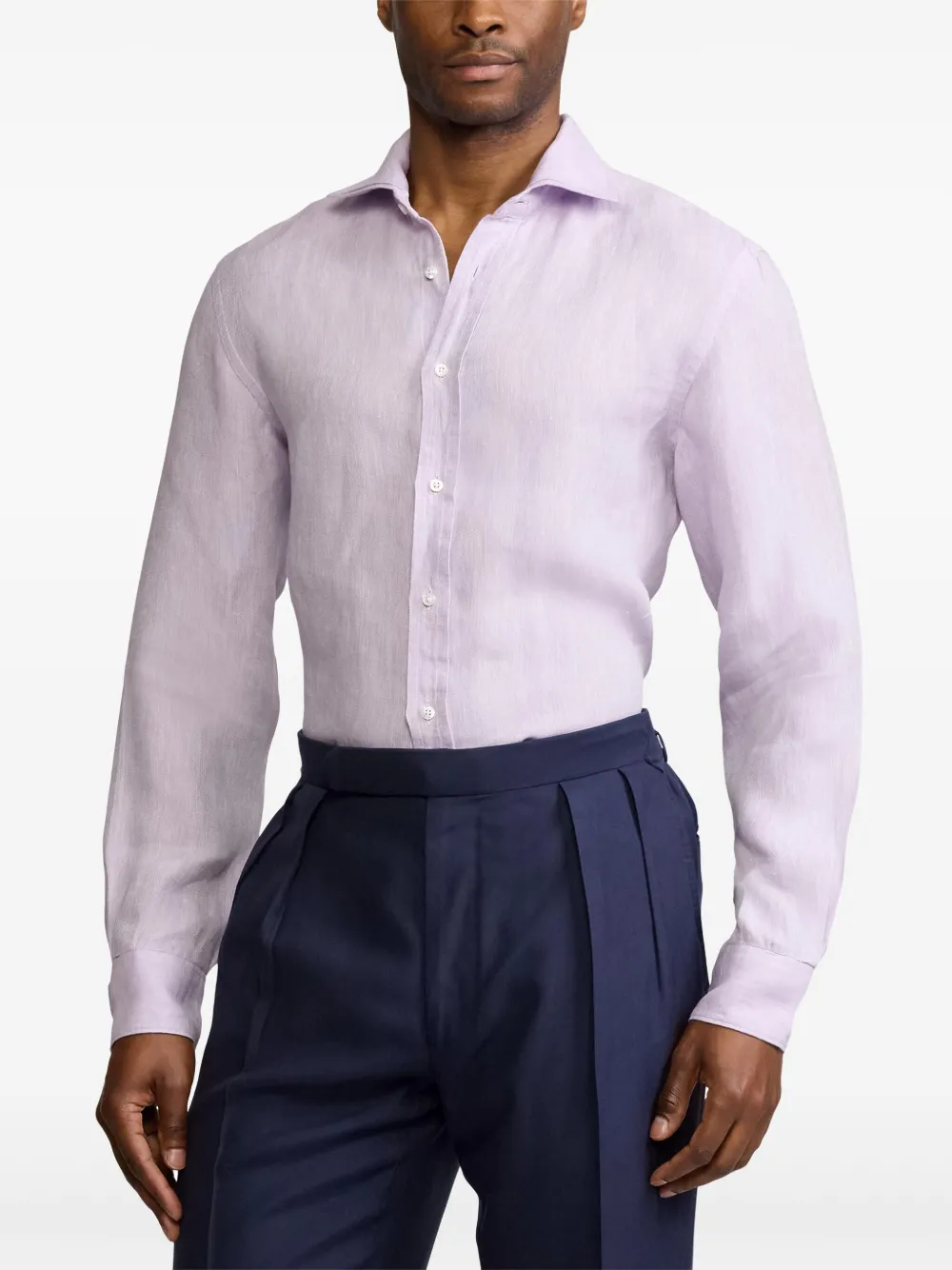 Ralph Lauren Purple Label Linnen overhemd Paars