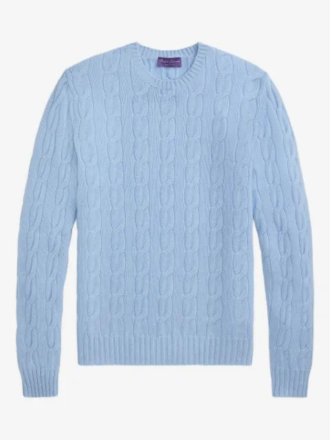 Ralph Lauren Purple Label crew-neck cable-knit jumper