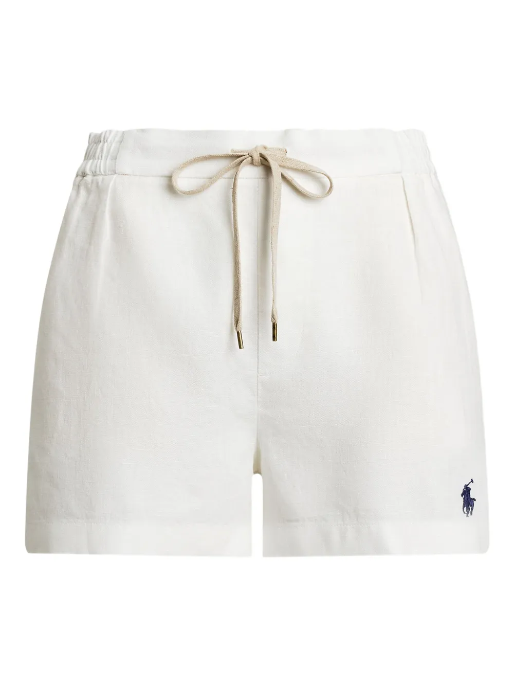 Polo Ralph Lauren Shorts in lino con coulisse - Bianco
