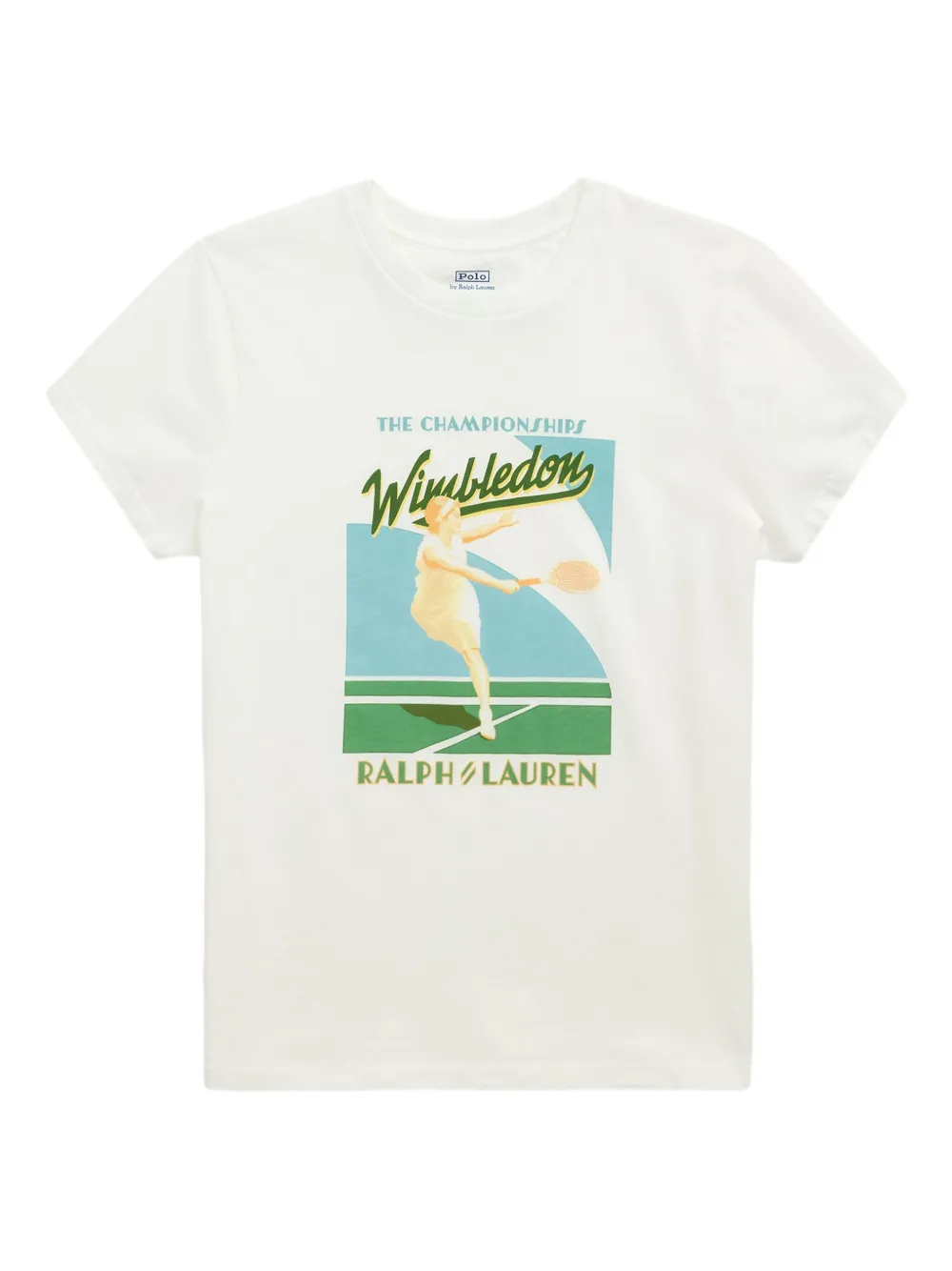 Polo Ralph Lauren Wimbledon T-shirt met grafische print Wit