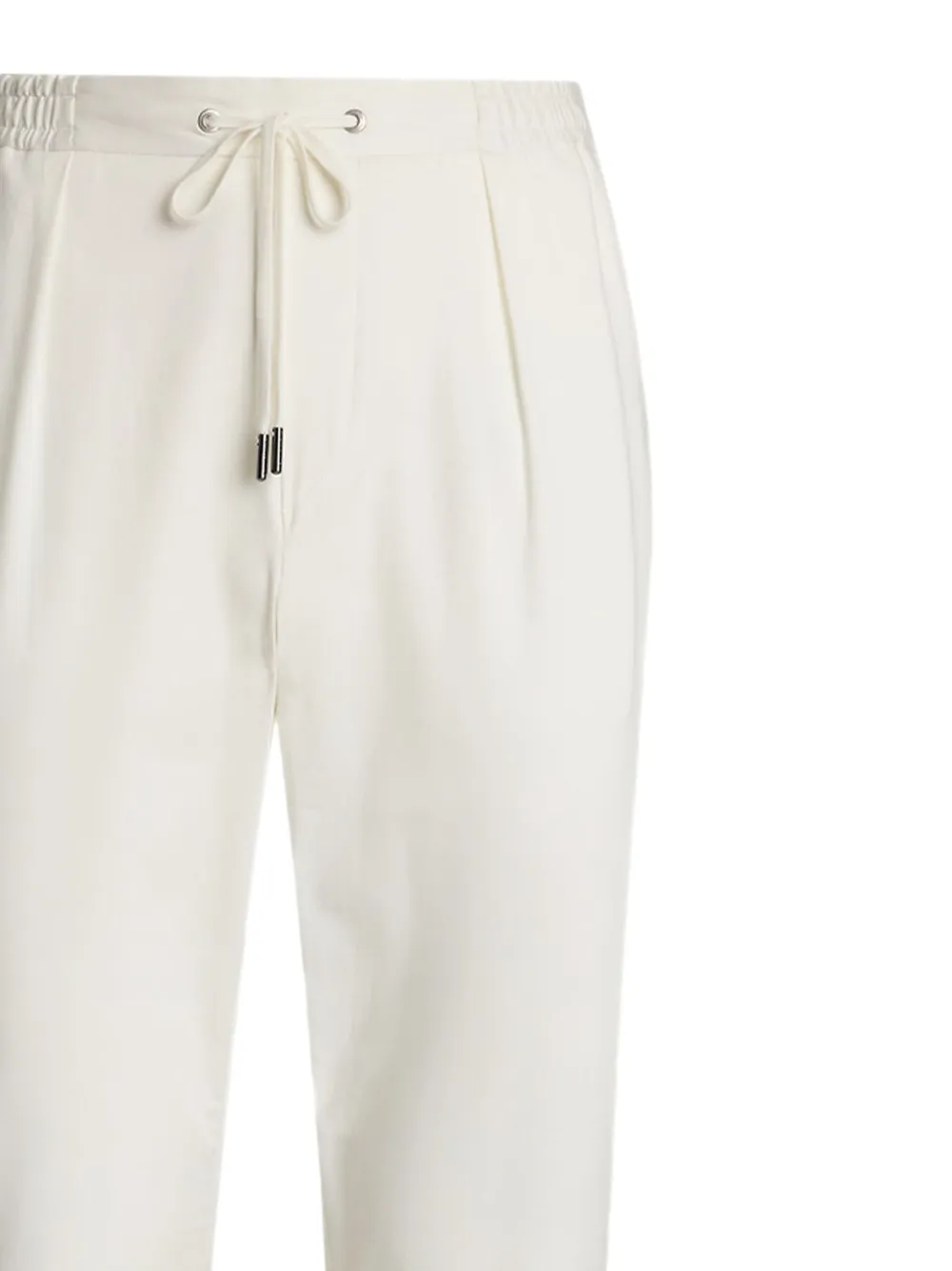 Ralph Lauren Purple Label pleated drawstring trousers - Wit