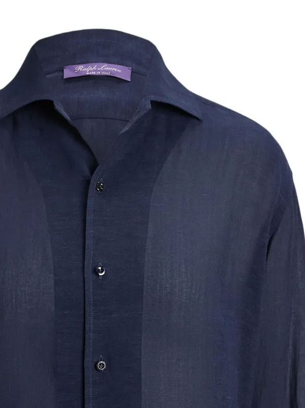 Ralph Lauren Collection two-tone Shirt | Blue | FARFETCH Ralph Lauren Collection two-tone Shirt | Blue | FARFETCH