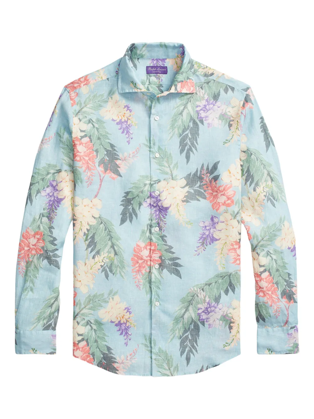 floral-print shirt