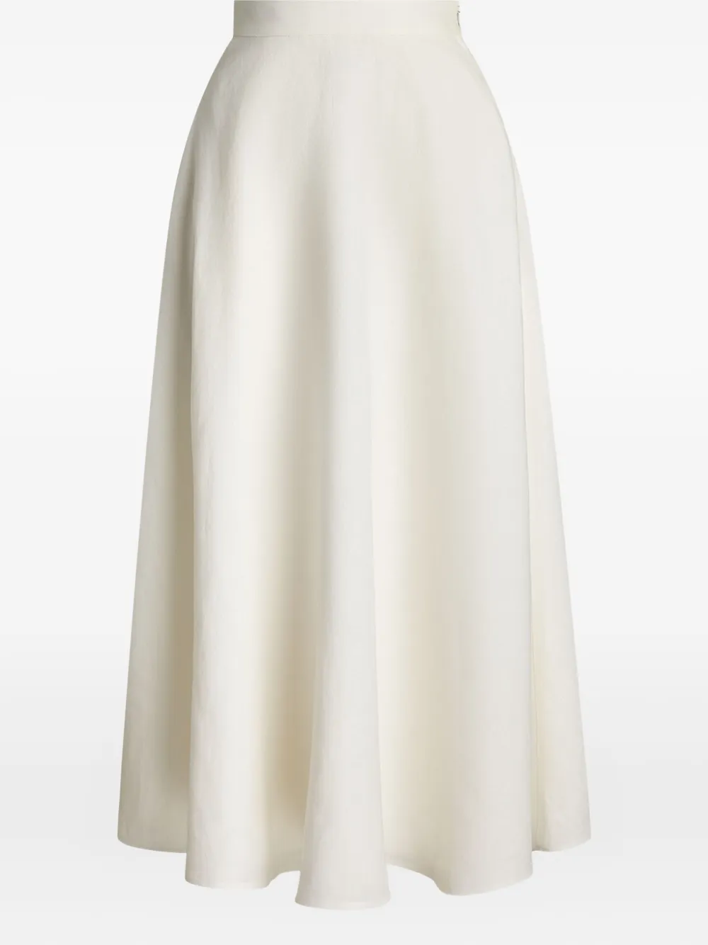 RALPH LAUREN ERICA LINEN A-LINE MIDI SKIRT