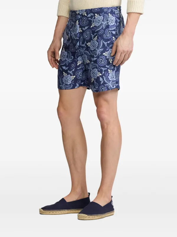 Ralph Lauren Purple Label paisley-print Swim Shorts Blue FARFETCH IN