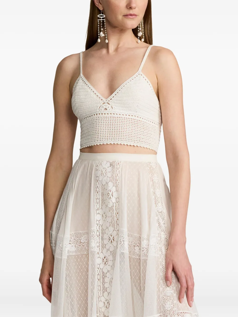 Ralph Lauren Collection Gehaakte bralette Wit