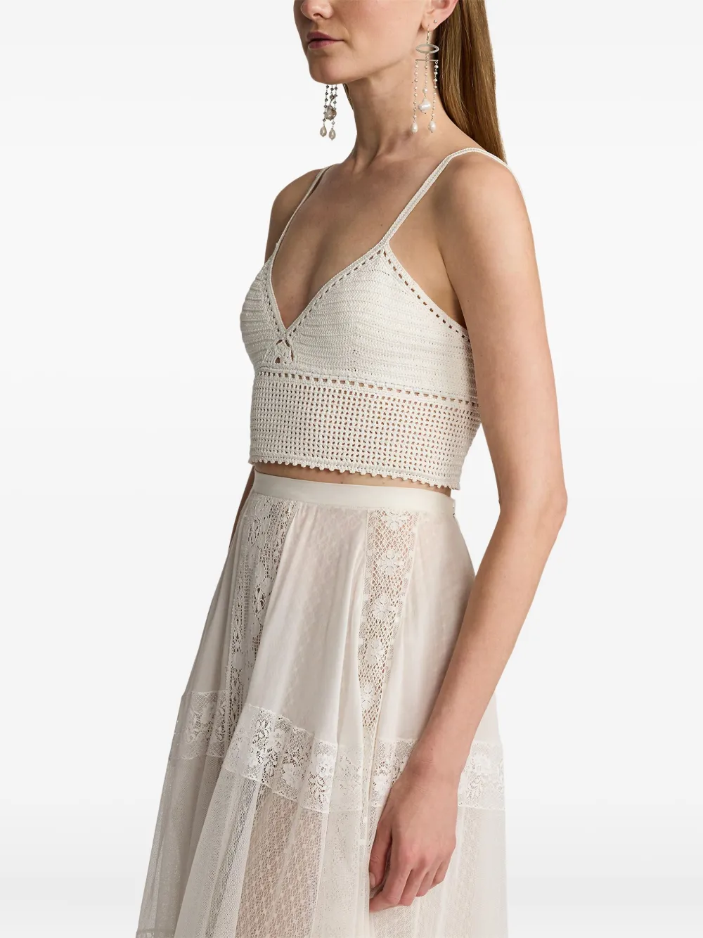 Ralph Lauren Collection Gehaakte bralette Wit