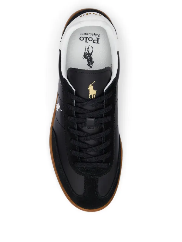 Polo Ralph Lauren Bedford Leather Sneakers | Black | FARFETCH