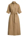 Polo Ralph Lauren belted button-up shirt dress - Neutrals