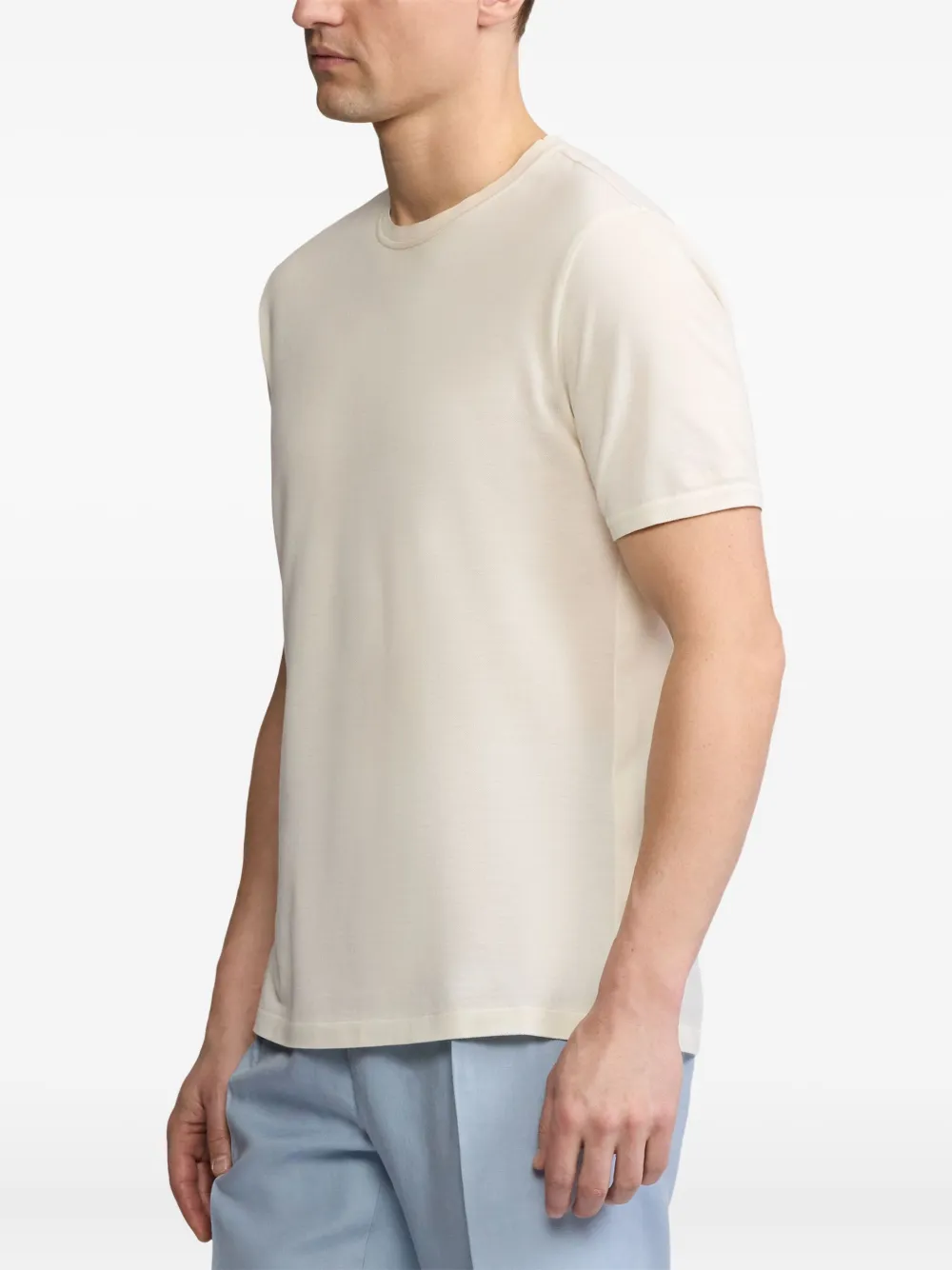 Ralph Lauren Purple Label T-shirt met ronde hals en korte mouwen Beige