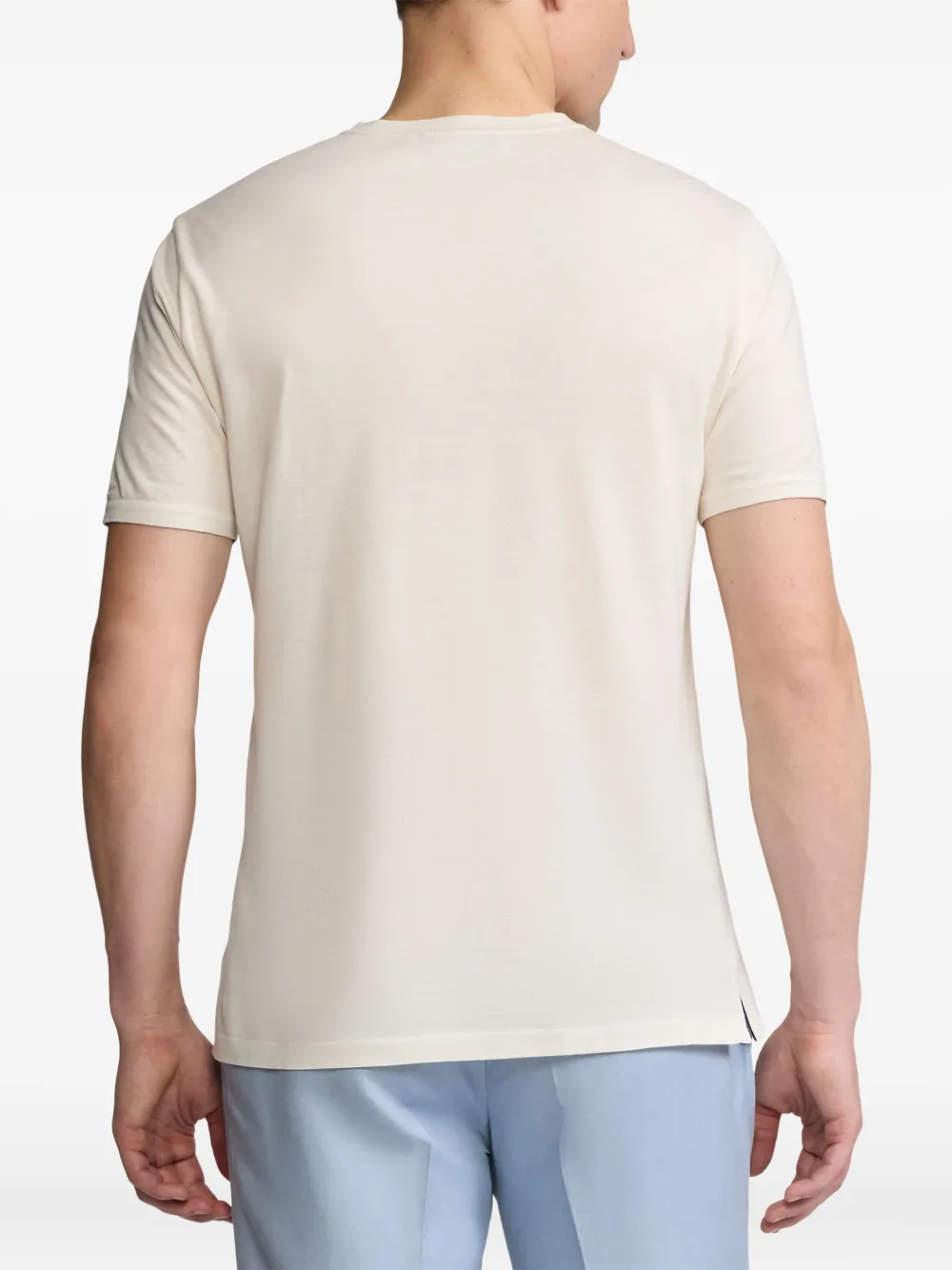 Ralph Lauren Purple Label T-shirt met ronde hals en korte mouwen Beige
