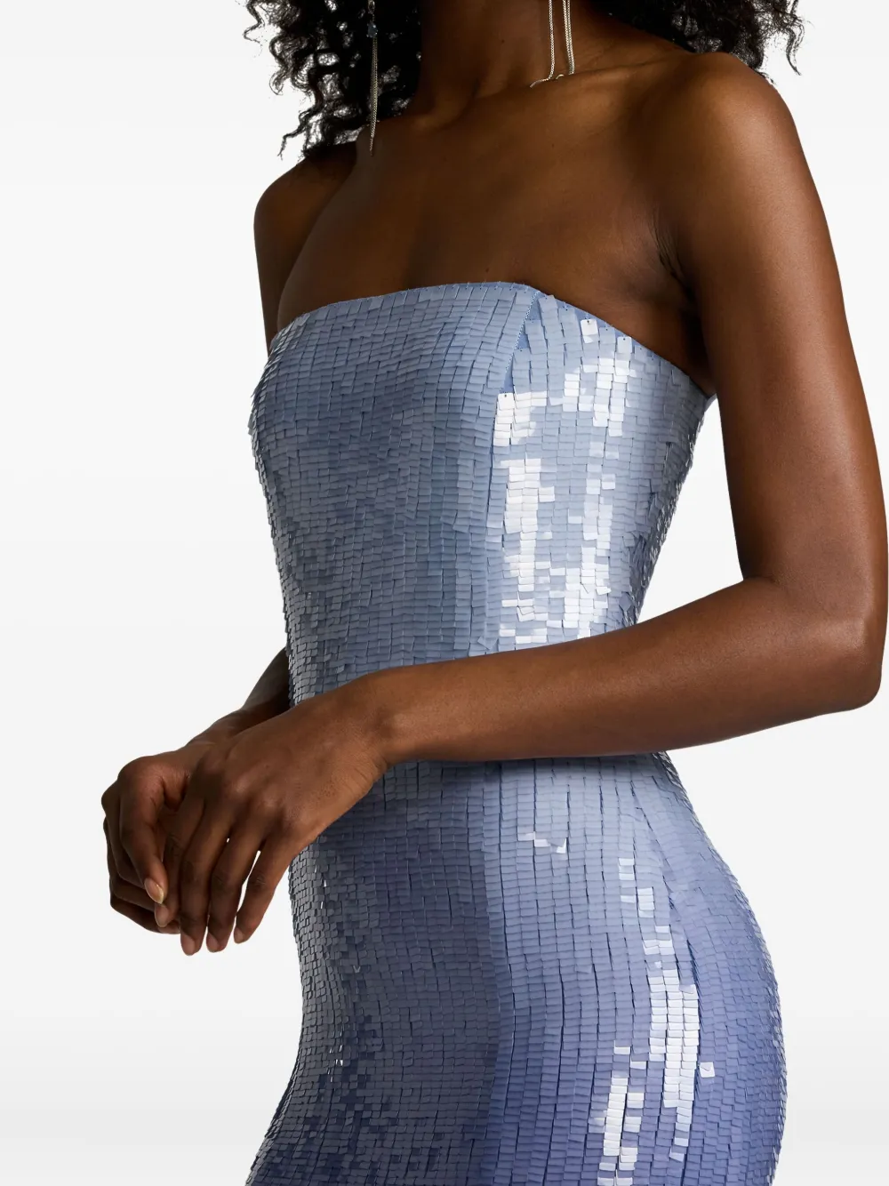 RALPH LAUREN STRAPLESS SEQUIN-EMBELLISHED GOWN