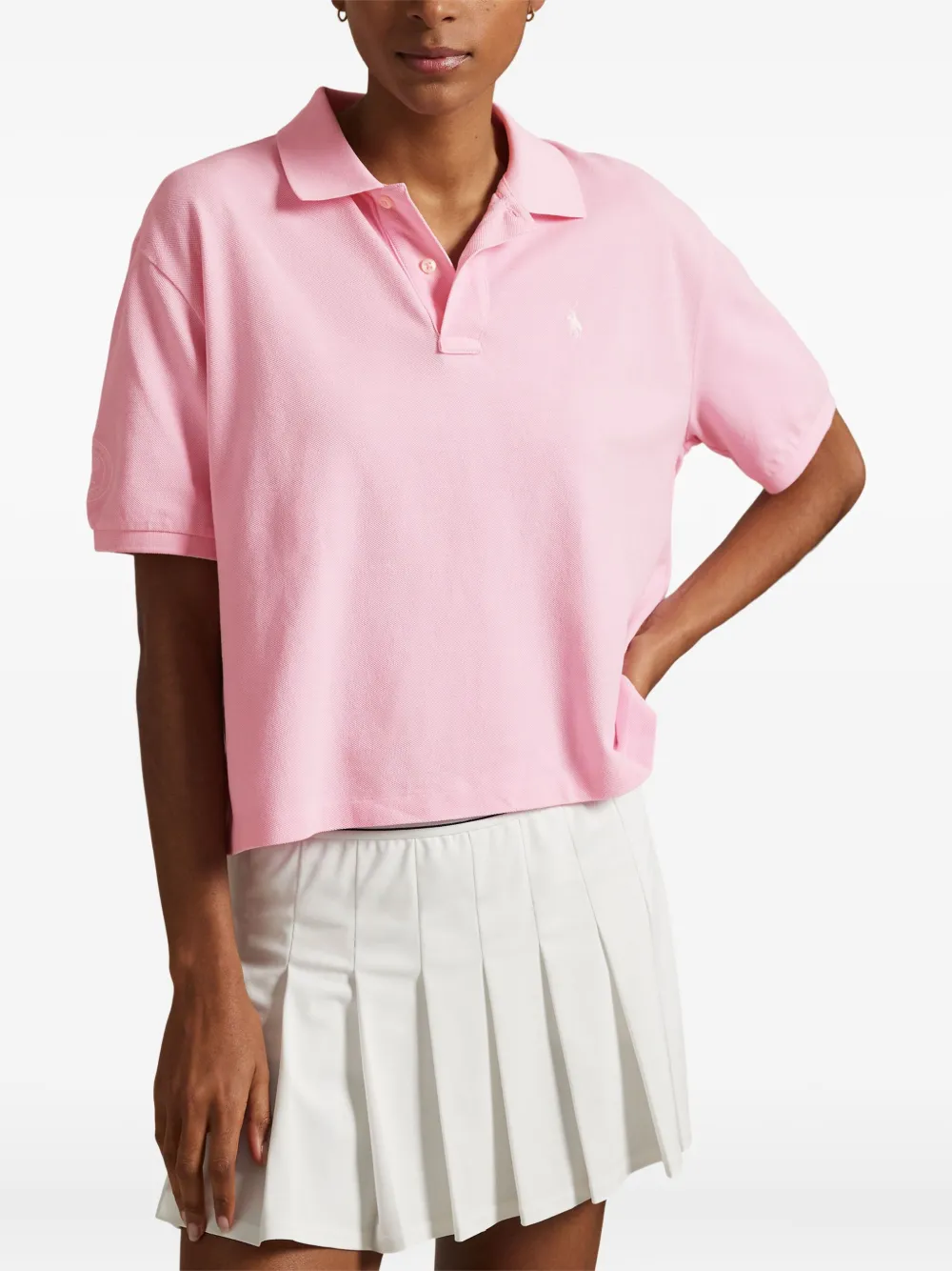 Polo Ralph Lauren Cropped poloshirt Roze