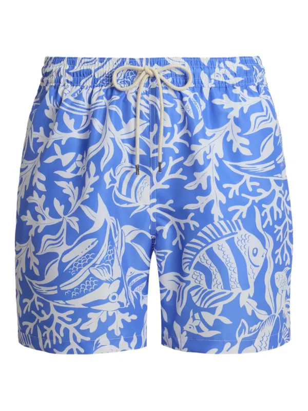 Polo Ralph Lauren Printed Swim Shorts Blue FARFETCH JO
